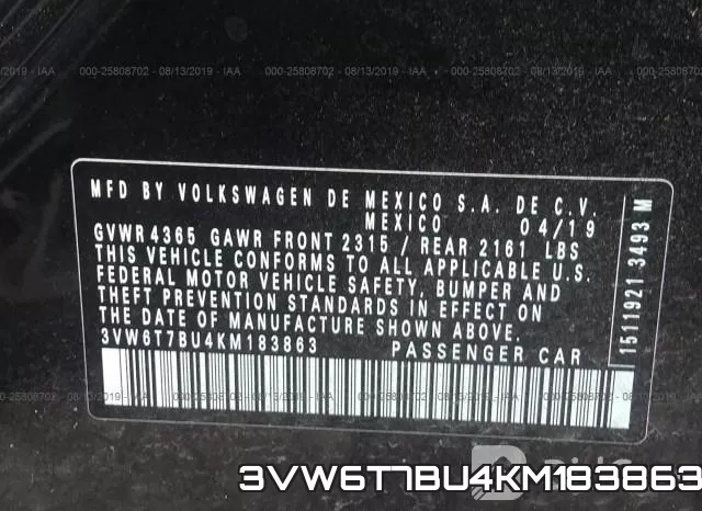 3VW6T7BU4KM183863 фото 10