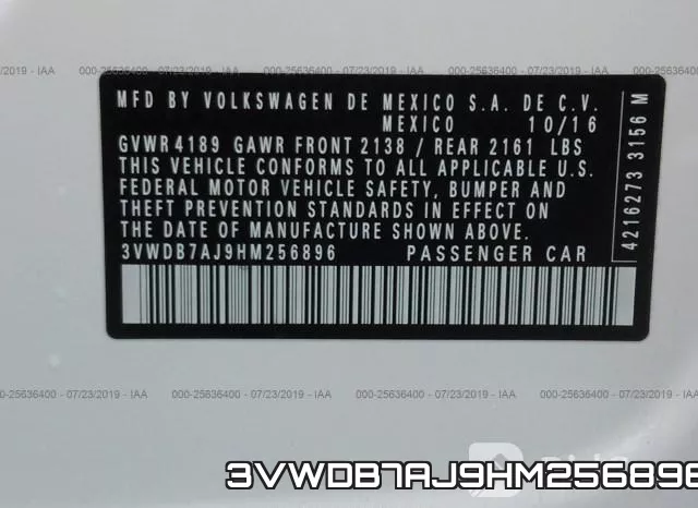 3VWDB7AJ9HM256896 фото 10