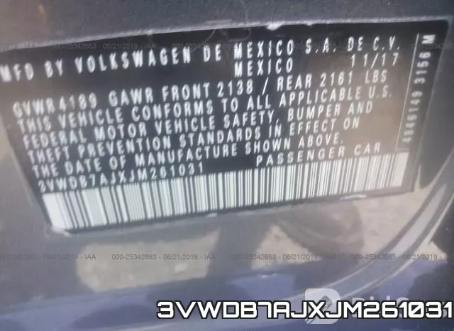 3VWDB7AJXJM261031 фото 10