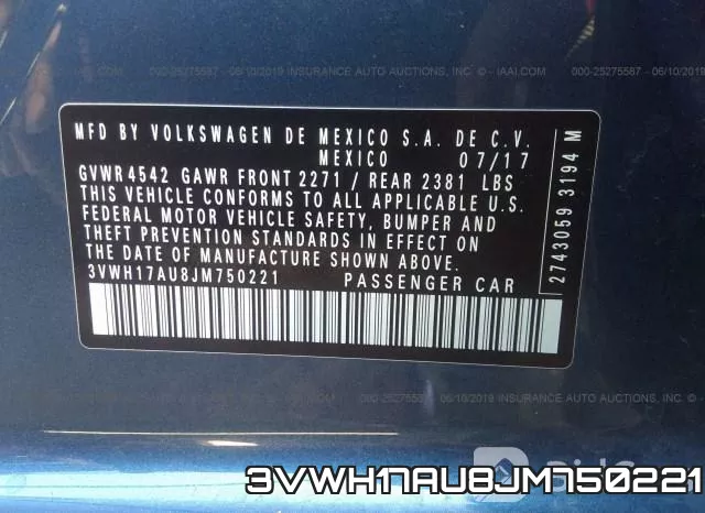 3VWH17AU8JM750221 фото 10