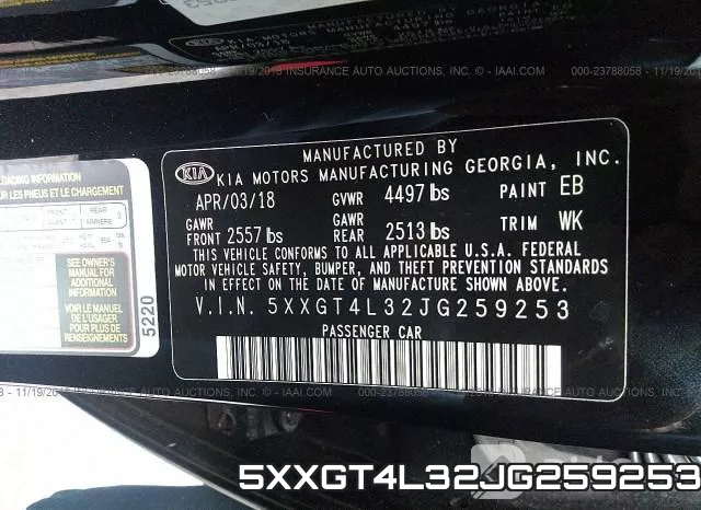 5XXGT4L32JG259253 фото 10