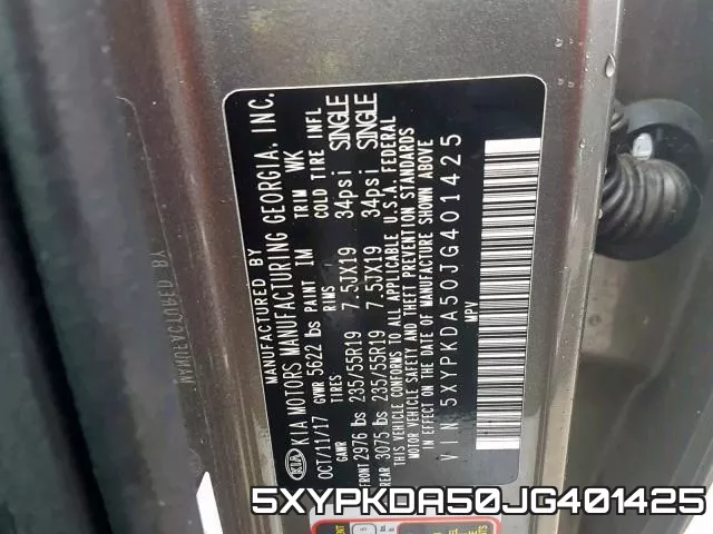 5XYPKDA50JG401425 фото 2