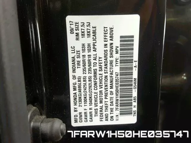 7FARW1H50HE035747 фото 2