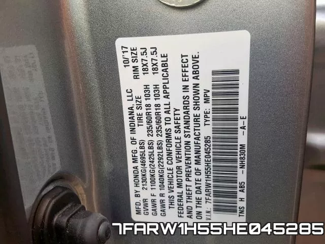 7FARW1H55HE045285 фото 2