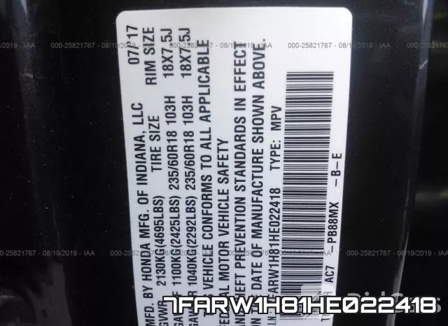 7FARW1H81HE022418 фото 10