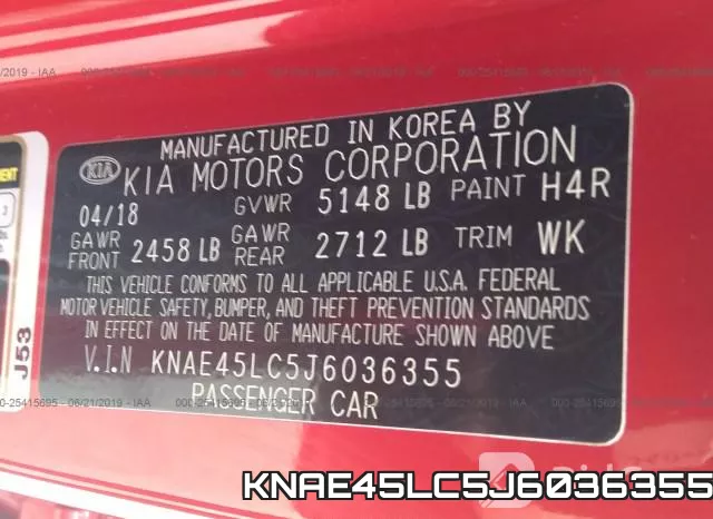 KNAE45LC5J6036355 фото 10