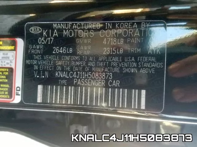 KNALC4J11H5083873 фото 2
