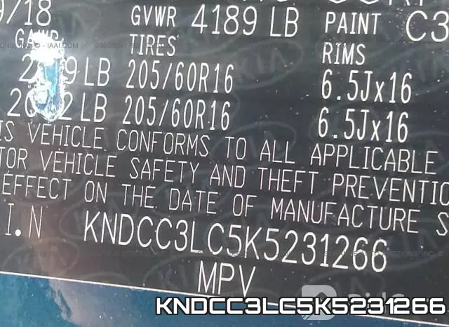 KNDCC3LC5K5231266 фото 10