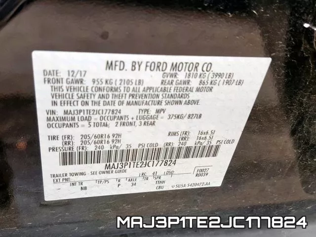 MAJ3P1TE2JC177824 фото 2