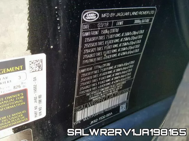 SALWR2RV1JA198165 фото 2