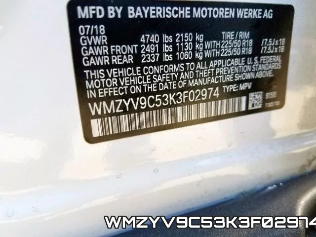 WMZYV9C53K3F02974 фото 2