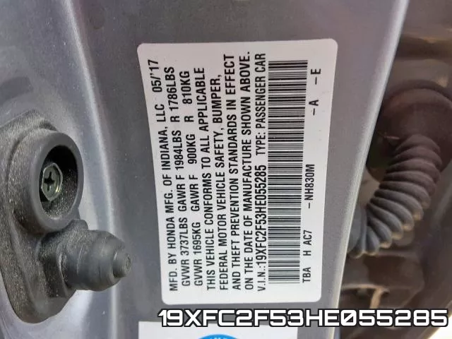 19XFC2F53HE055285 фото 2