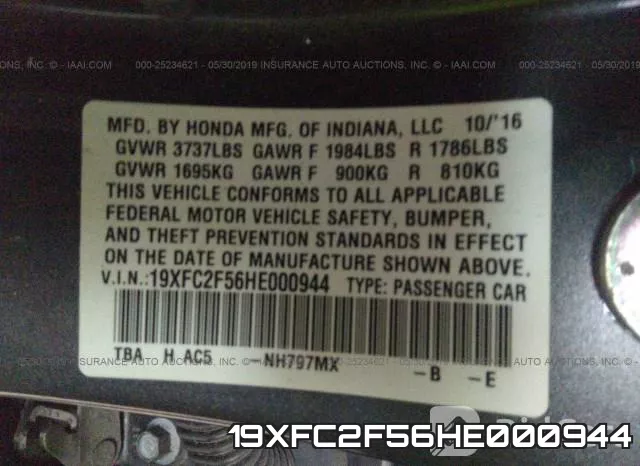 19XFC2F56HE000944 фото 10