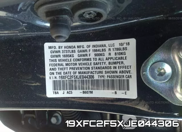 19XFC2F5XJE044306 фото 10