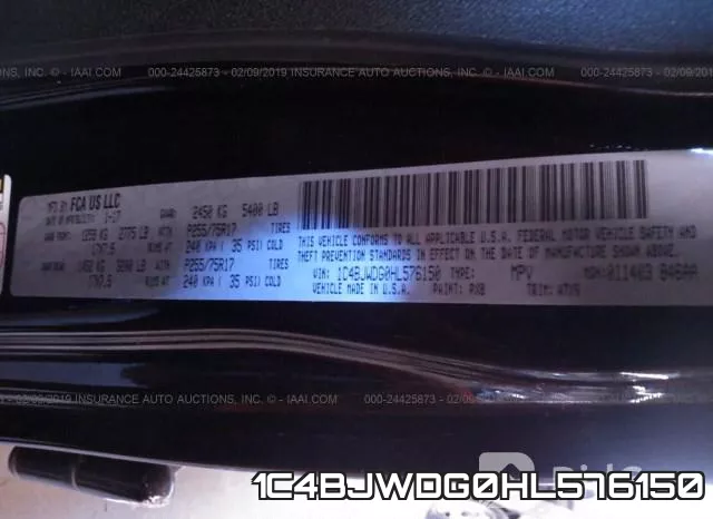 1C4BJWDG0HL576150 фото 10