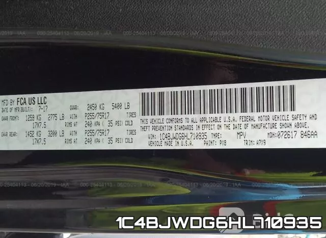 1C4BJWDG6HL710935 фото 10
