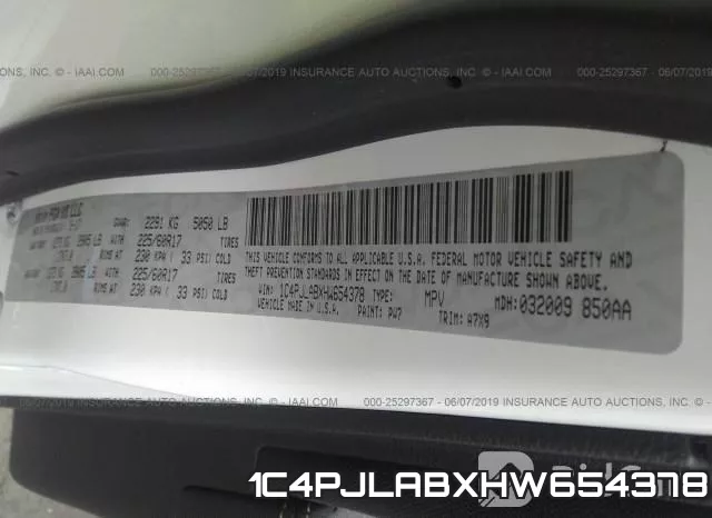 1C4PJLABXHW654378 фото 10