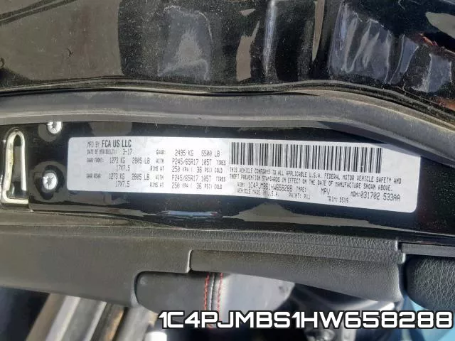 1C4PJMBS1HW658288 фото 2