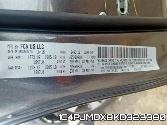 1C4PJMDX8KD323380 фото 2