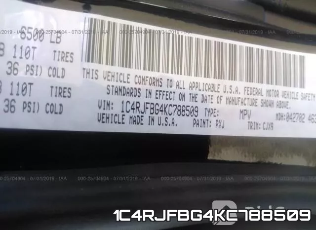1C4RJFBG4KC788509 фото 10