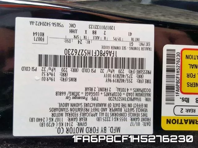 1FA6P8CF1H5276230 фото 2