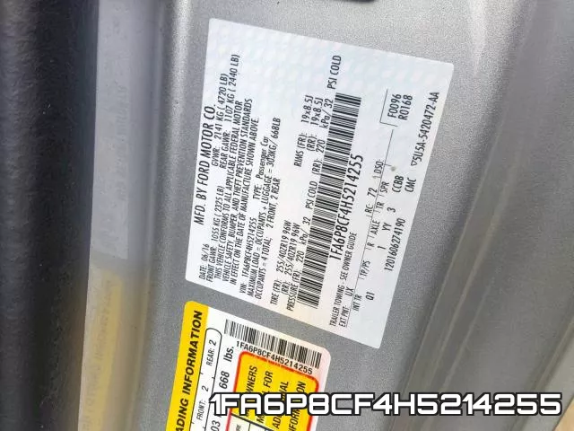 1FA6P8CF4H5214255 фото 2