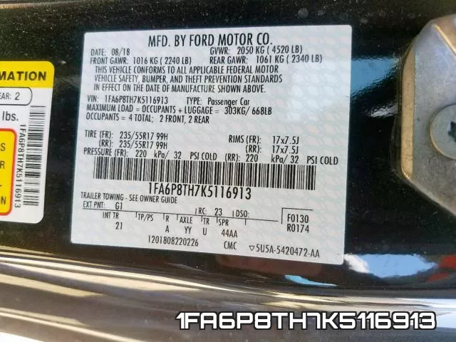 1FA6P8TH7K5116913 фото 2