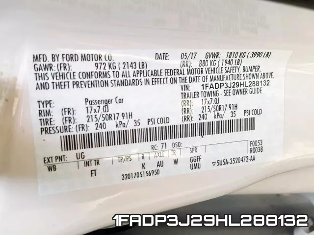 1FADP3J29HL288132 фото 2