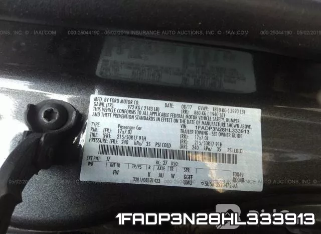 1FADP3N28HL333913 фото 10