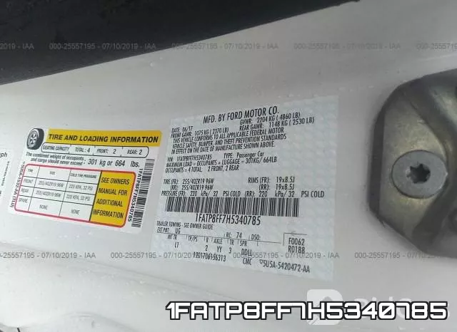 1FATP8FF7H5340785 фото 10