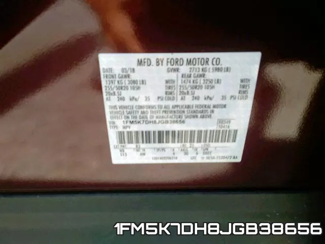 1FM5K7DH8JGB38656 фото 2