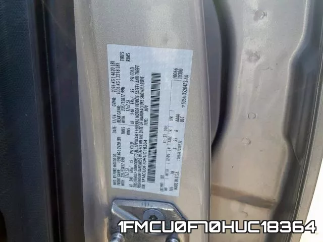 1FMCU0F70HUC18364 фото 2