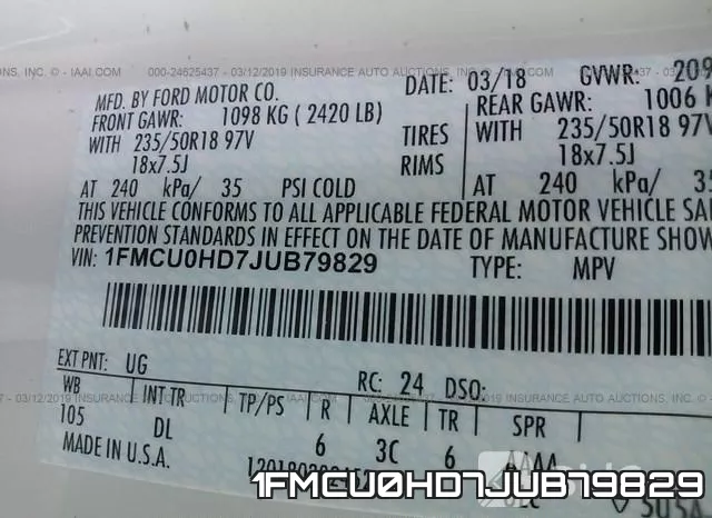 1FMCU0HD7JUB79829 фото 10
