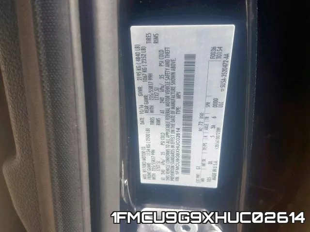 1FMCU9G9XHUC02614 фото 2