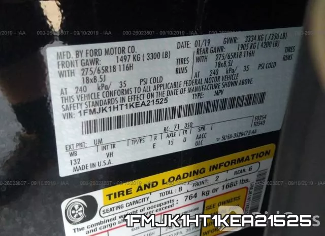 1FMJK1HT1KEA21525 фото 10