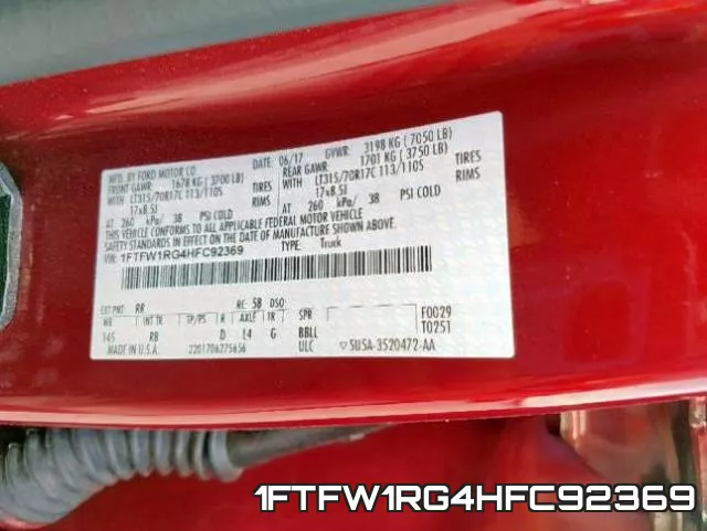 1FTFW1RG4HFC92369 фото 2
