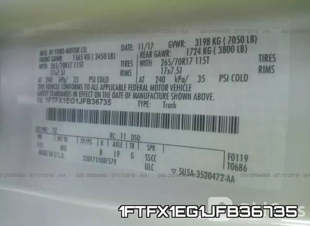 1FTFX1EG1JFB36735 фото 10