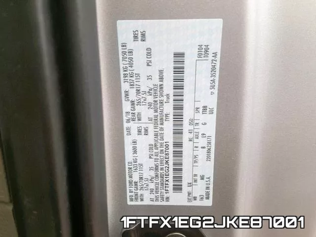1FTFX1EG2JKE87001 фото 2