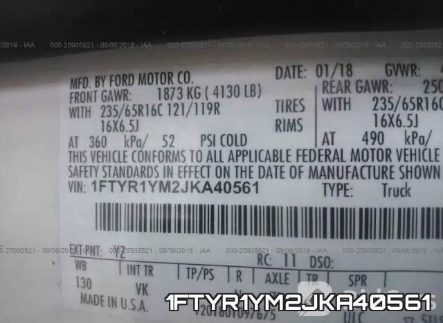 1FTYR1YM2JKA40561 фото 10