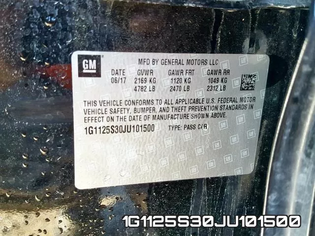 1G1125S30JU101500 фото 2