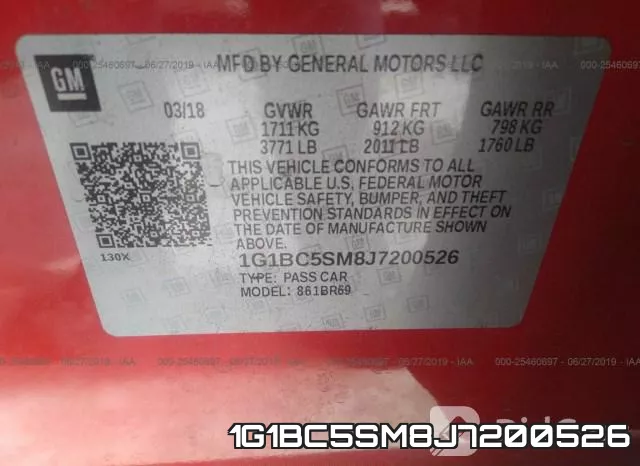 1G1BC5SM8J7200526 фото 10