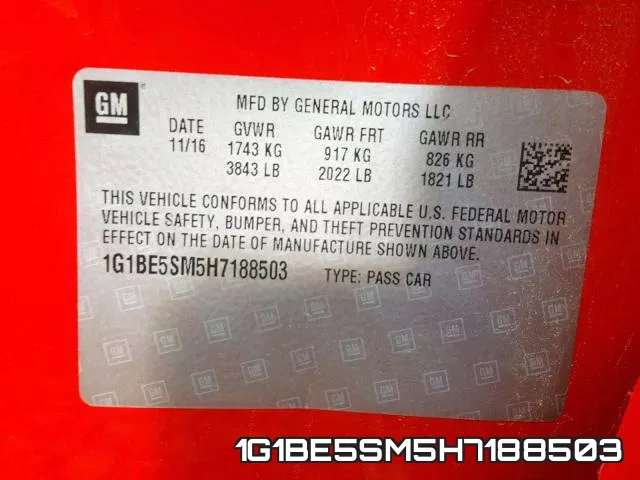 1G1BE5SM5H7188503 фото 2