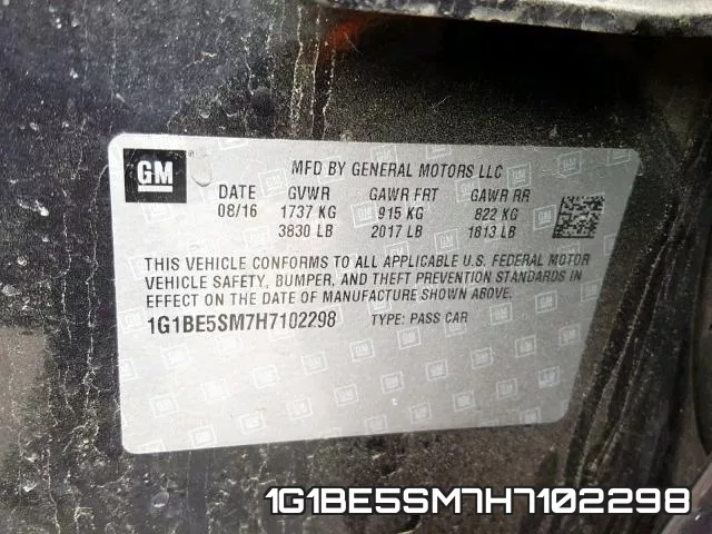 1G1BE5SM7H7102298 фото 2