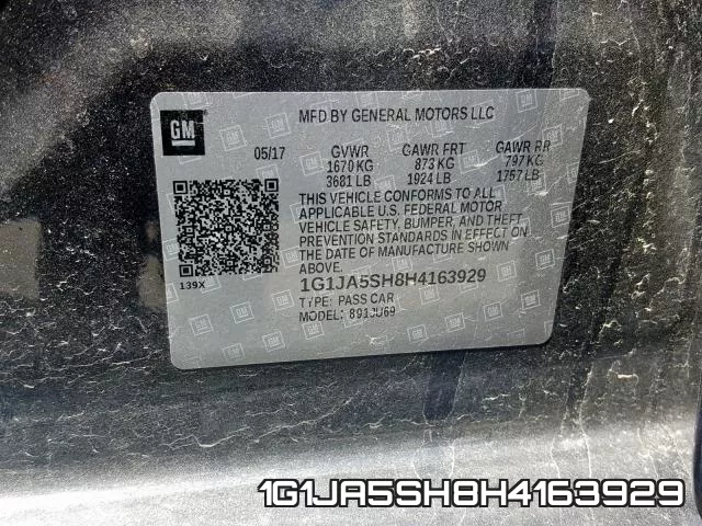1G1JA5SH8H4163929 фото 2