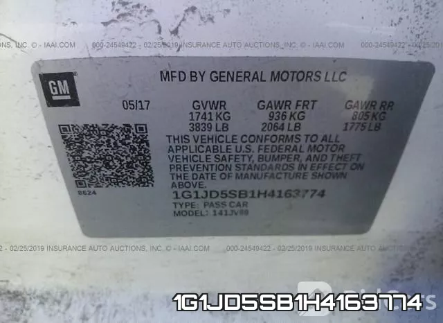 1G1JD5SB1H4163774 фото 10