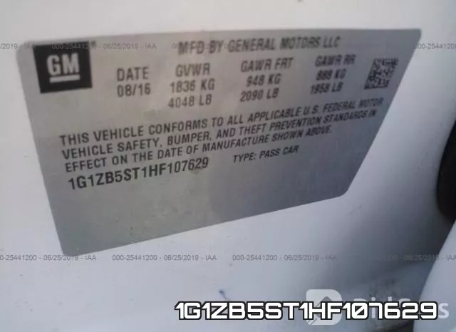 1G1ZB5ST1HF107629 фото 10