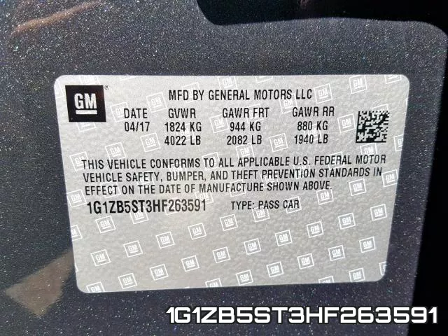 1G1ZB5ST3HF263591 фото 2
