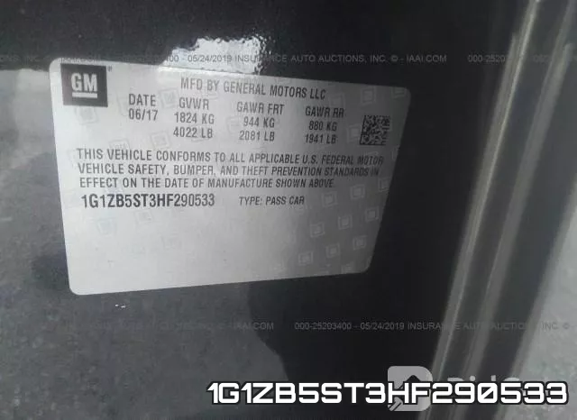 1G1ZB5ST3HF290533 фото 10