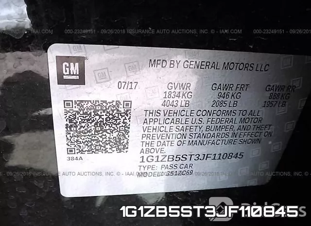 1G1ZB5ST3JF110845 фото 10