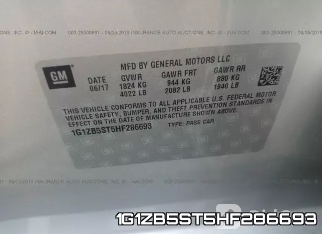 1G1ZB5ST5HF286693 фото 10